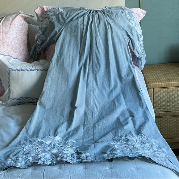 Julia Amory Coature Caftan Dress in Oxford Blue - Picture 5 of 6